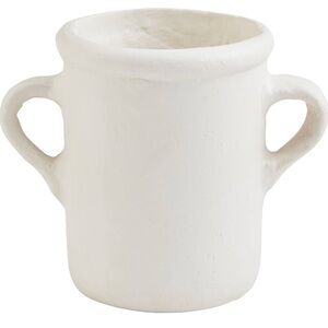 MUD PIE NWT paper mache utensil holder -cream -7”